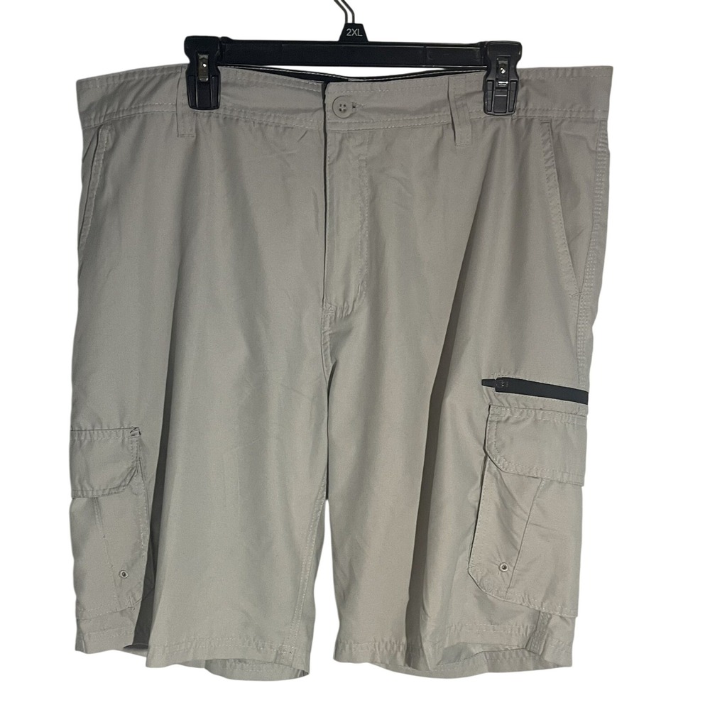 Burnside Cargo Shorts Mens 38 Khaki Beige Outdoor Hiking Utility